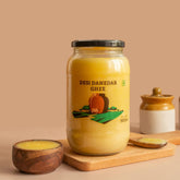 Pure Natural Cow Ghee By Country Delight | Natural & Healthy Danedar Cow Ghee Ideal For Parathe | (900ml) 30.4 Ounce | Jar Pack